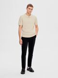 Selected KNITTED POLO SHIRT, Oatmeal, highres - 16092578_Oatmeal_005.jpg