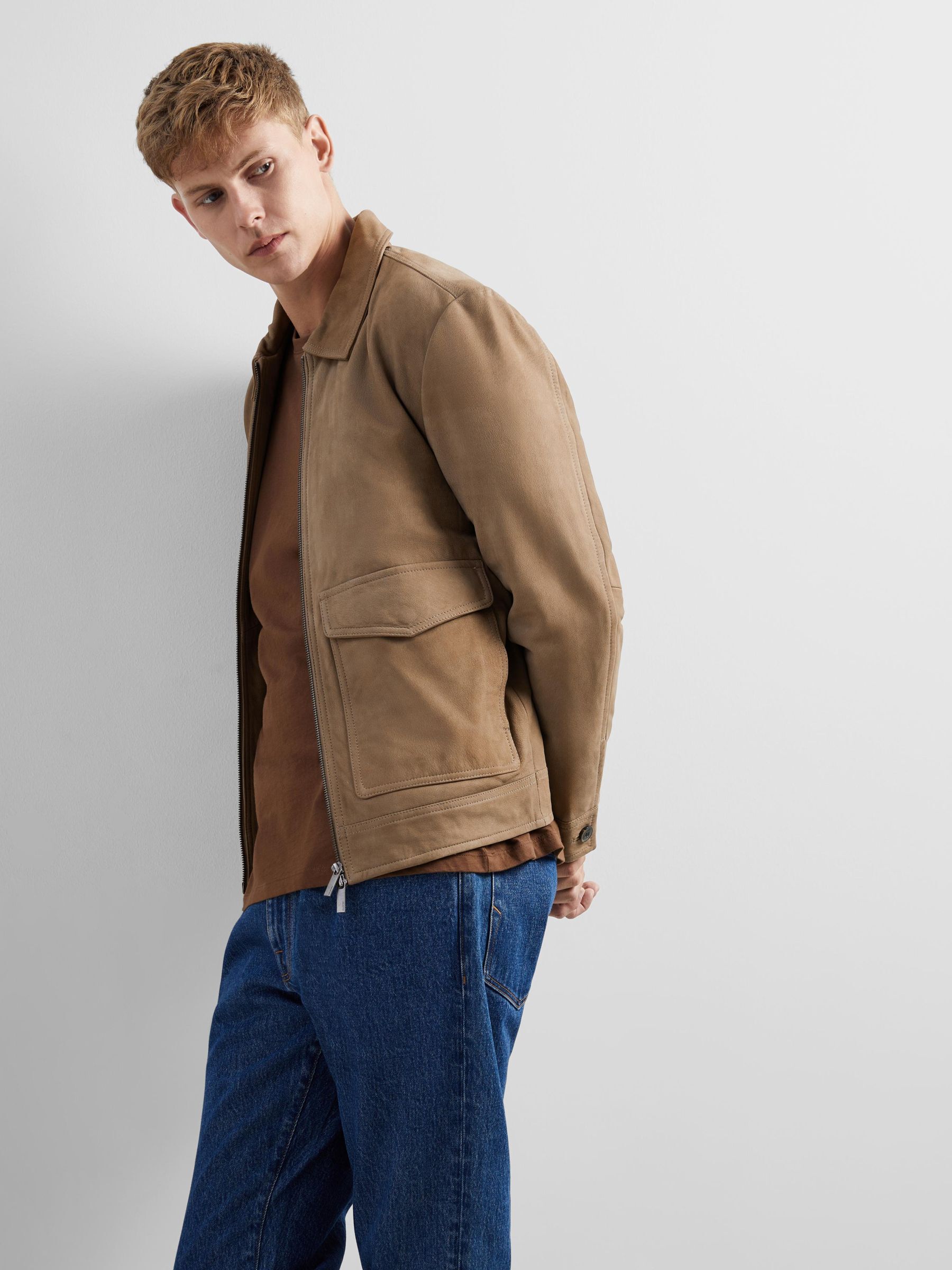 Selected homme suede clearance jacket