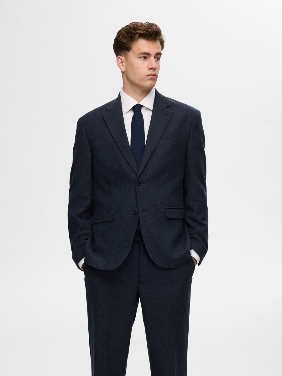 Selected CHECKED WOOL BLEND  BLAZER, Dark Blue, highres - 16094332_DarkBlue_1115787_003.jpg
