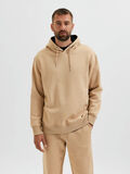 Selected LOOSE FIT HOODIE, Cuban Sand, highres - 16083964_CubanSand_003.jpg