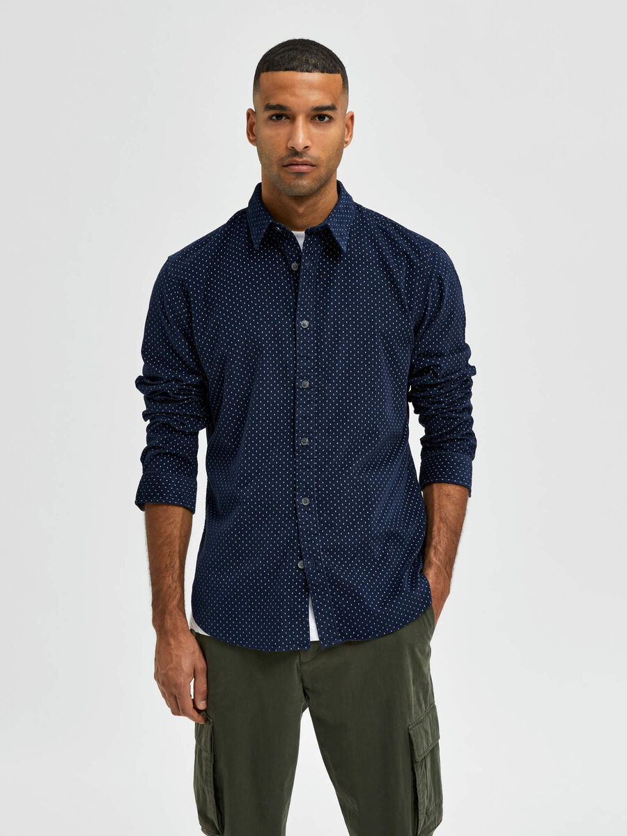Selected LONG SLEEVED SHIRT, Navy Blazer, highres - 16082161_NavyBlazer_895535_003.jpg