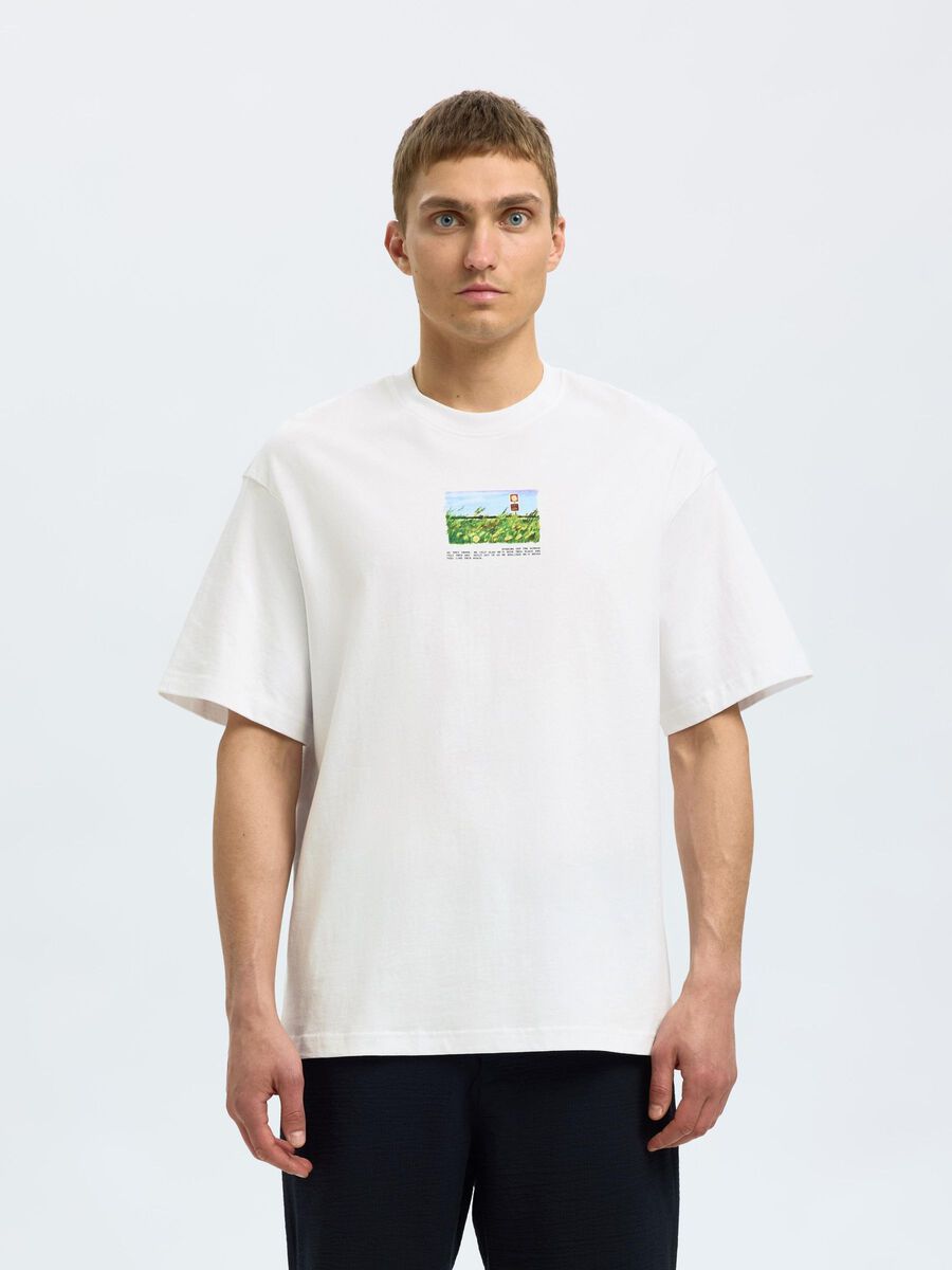 Selected PRINTED CREWNECK T-SHIRT, Bright White, highres - 16097664_BrightWhite_1189104_003.jpg
