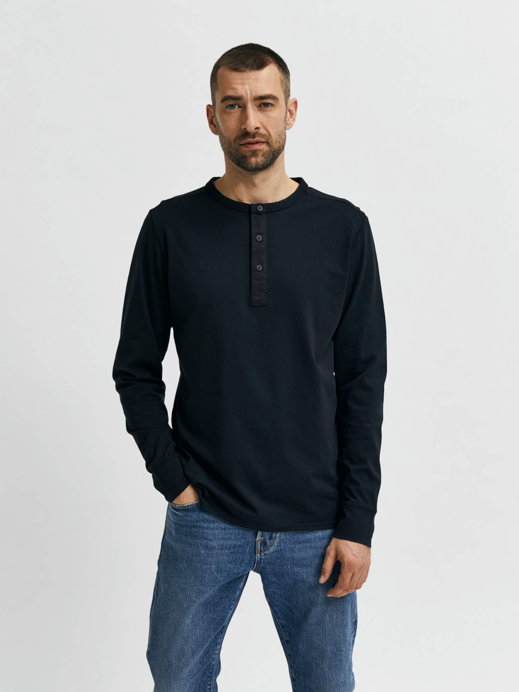 Black grandad t shirt clearance