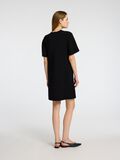 Selected SHORT V-NECK DRESS, Black, highres - 16096374_Black_004.jpg