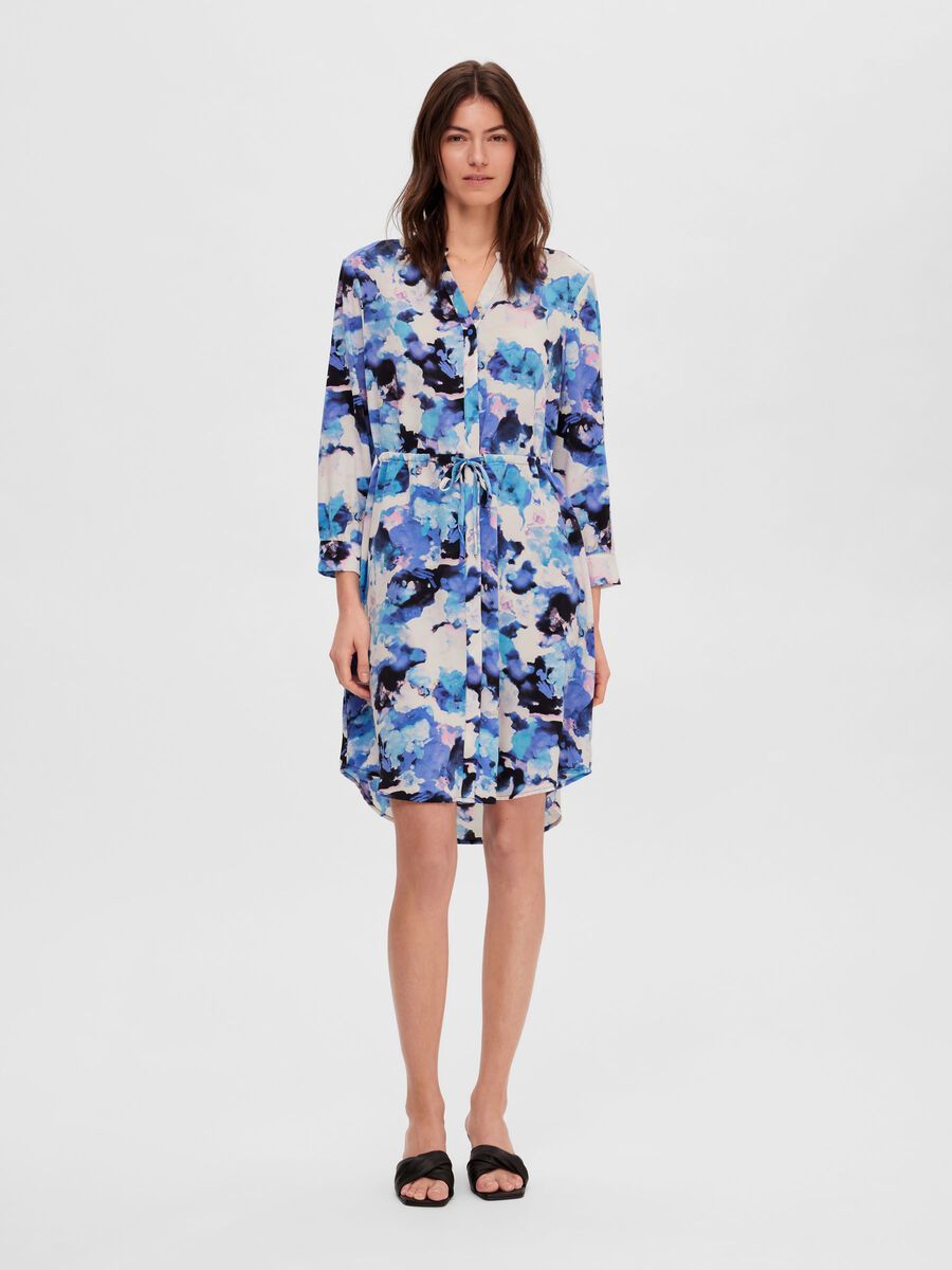 Selected PRINTED LONG SLEEVED DRESS, Navy Blazer, highres - 16091364_NavyBlazer_1058738_005.jpg