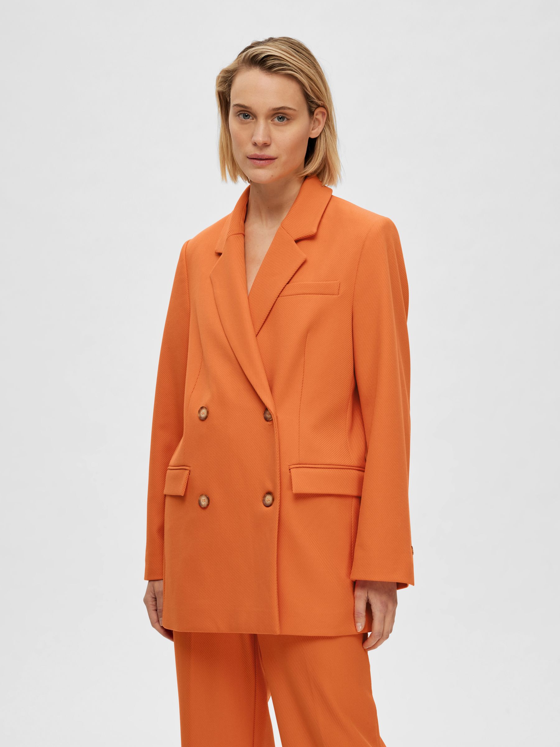 Orange double breasted suit shop