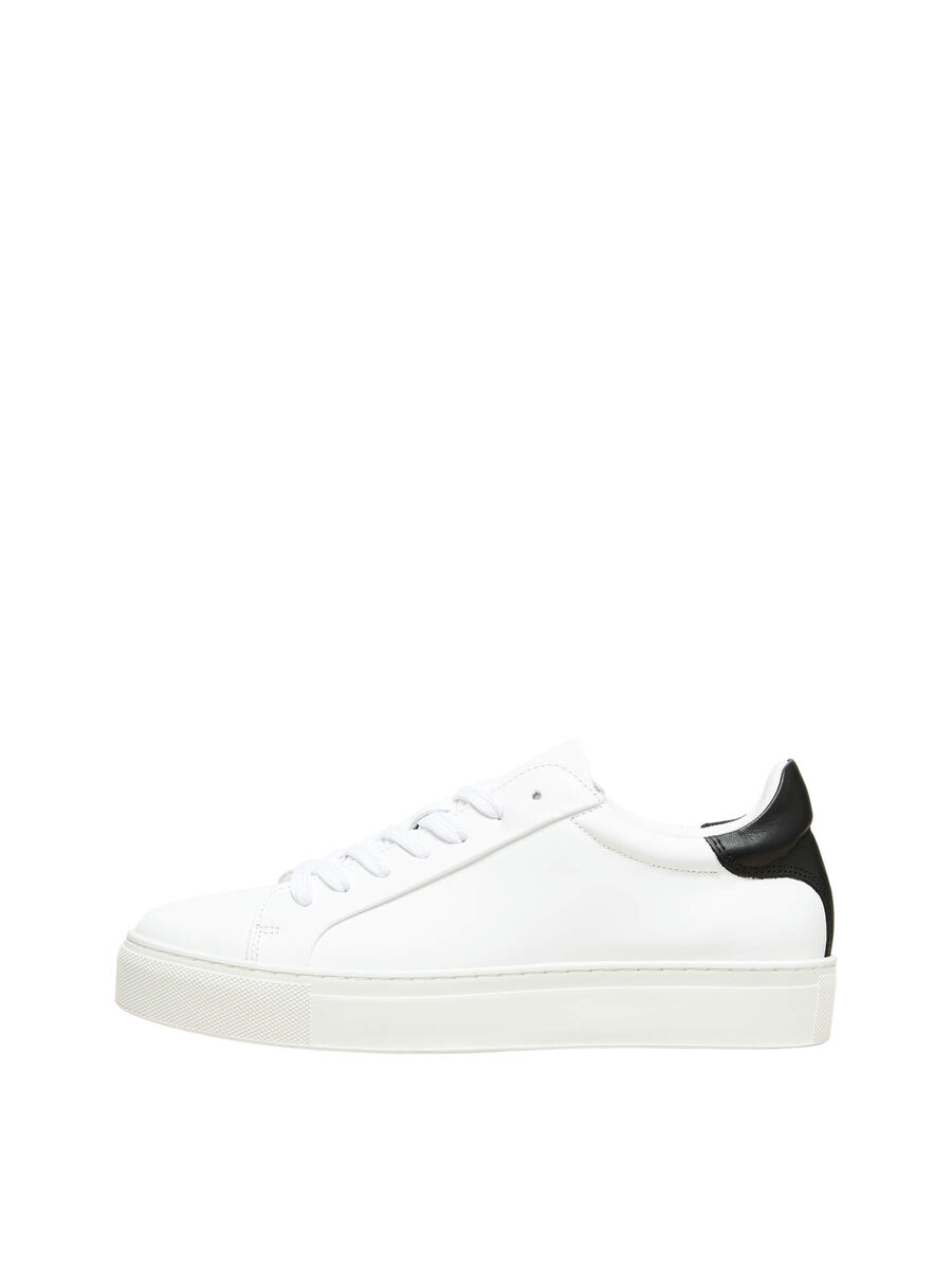 Selected LEATHER - TRAINERS, Black, highres - 16069937_Black_001.jpg