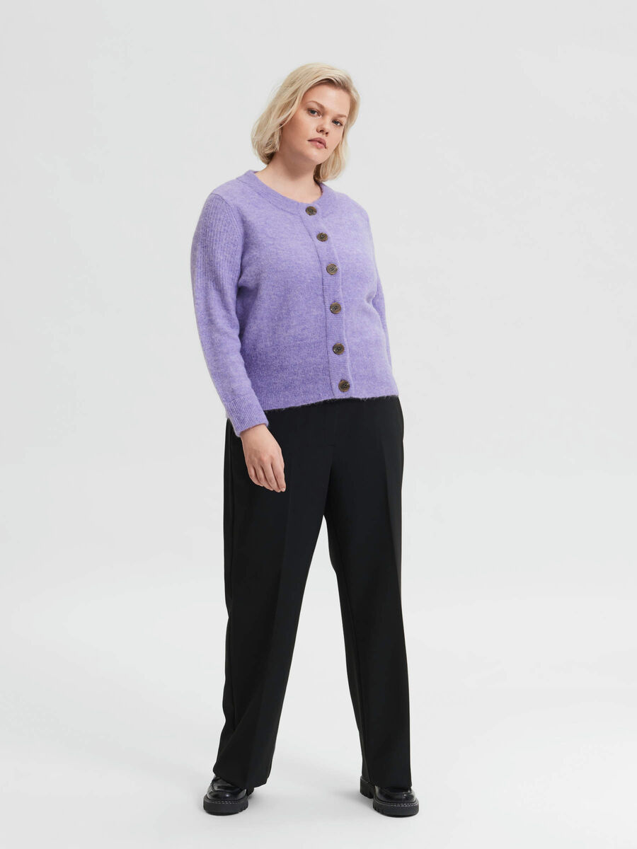 Selected RIBBED CURVE KNITTED CARDIGAN, Violet Tulip, highres - 16084755_VioletTulip_933238_005.jpg