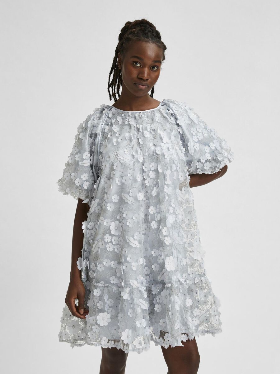 Selected 3D FLORAL TEXTURED DRESS, Arctic Ice, highres - 16078506_ArcticIce_003.jpg