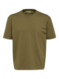 Selected LOOSE-FIT- T-SHIRT, Martini Olive, highres - 16083966_MartiniOlive_001.jpg