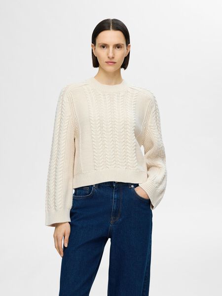 Selected CABLE KNIT JUMPER, Birch, highres - 16094753_Birch_003.jpg