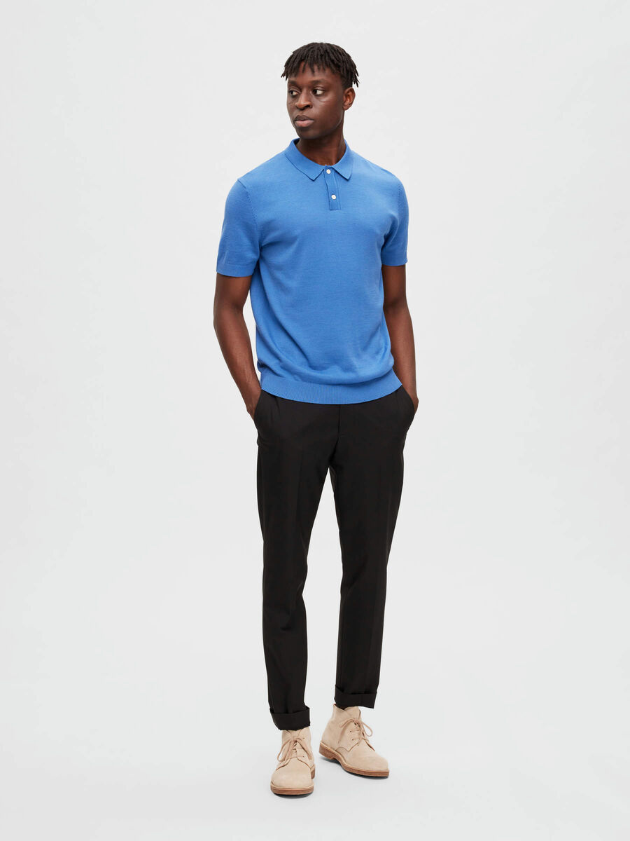 Selected KNITTED POLO SHIRT, Bright Cobalt, highres - 16088649_BrightCobalt_1006009_005.jpg