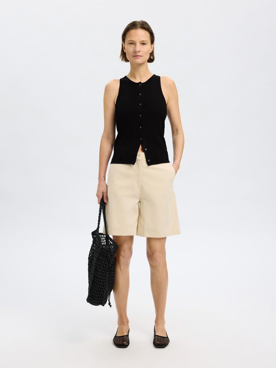 Selected EN MAILLE TOP SANS MANCHES, Black, highres - 16097536_Black_005.jpg