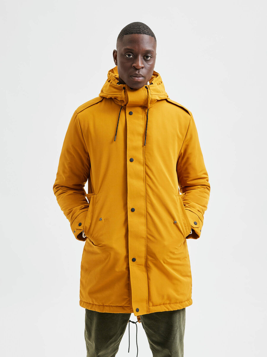 Selected LANGER KAPUZENPARKA MIT HOHEM KRAGEN JACKE, Buckthorn Brown, highres - 16079399_BuckthornBrown_003.jpg