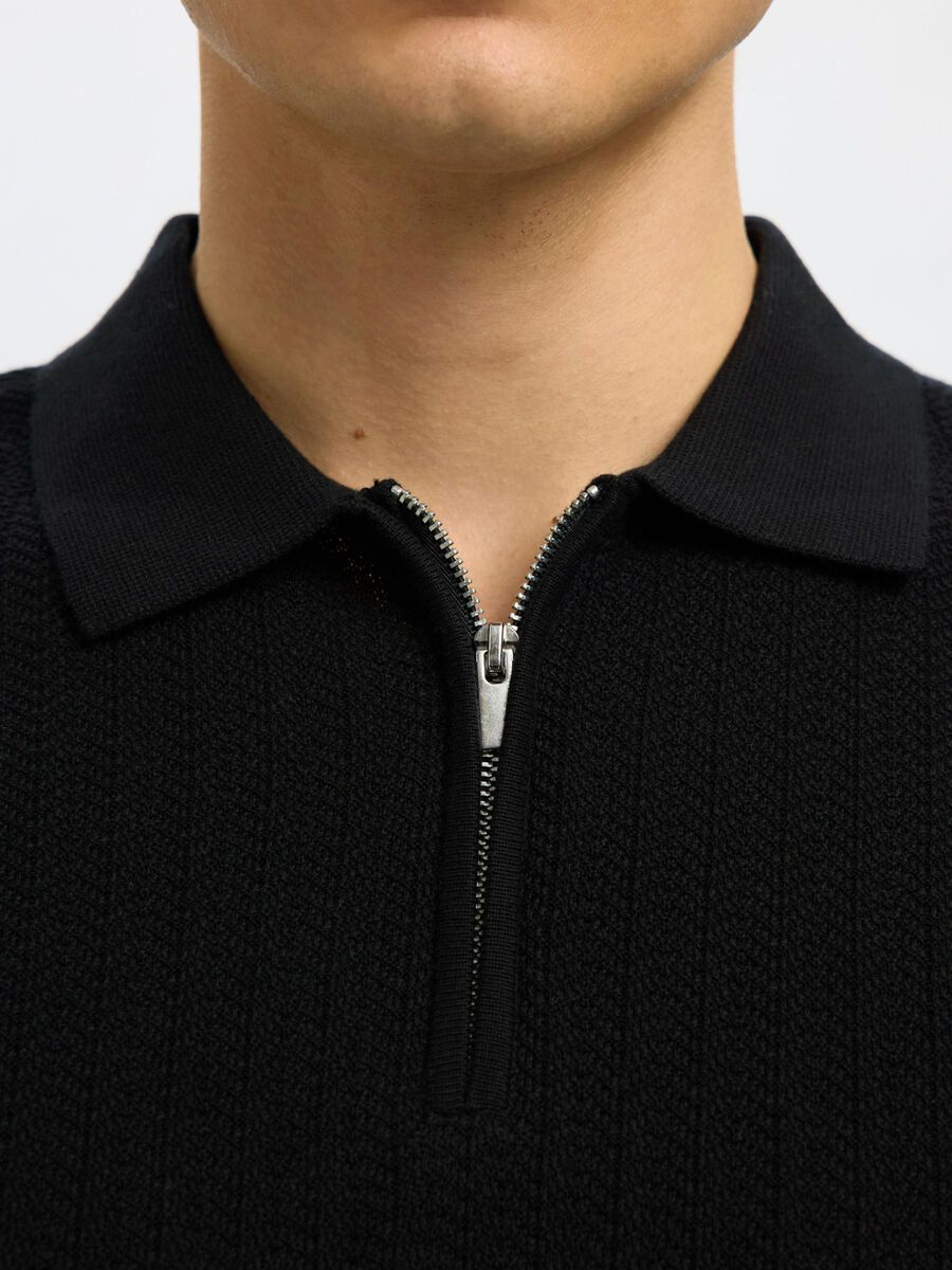 Selected GLIDELÅS POLOSKJORTE, Black, highres - 16096388_Black_004.jpg