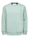 Selected CREW NECK SWEATSHIRT, Granite Green, highres - 16083387_GraniteGreen_001.jpg