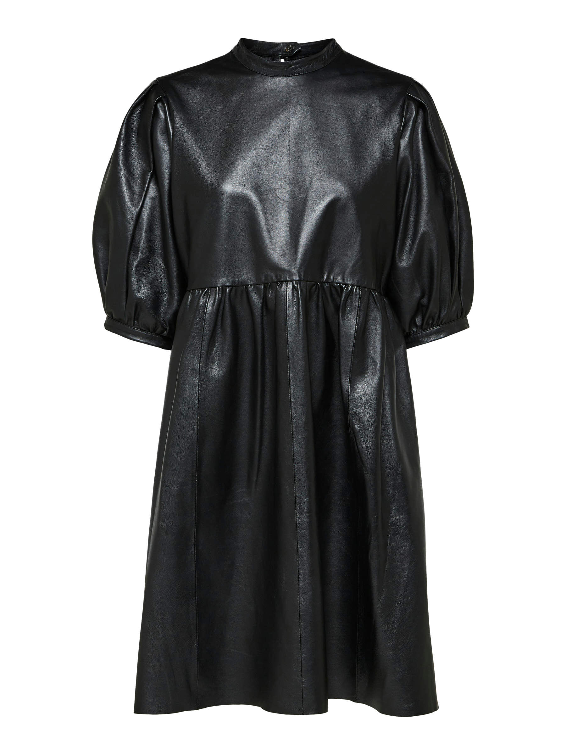Robe cuir manche bouffante deals