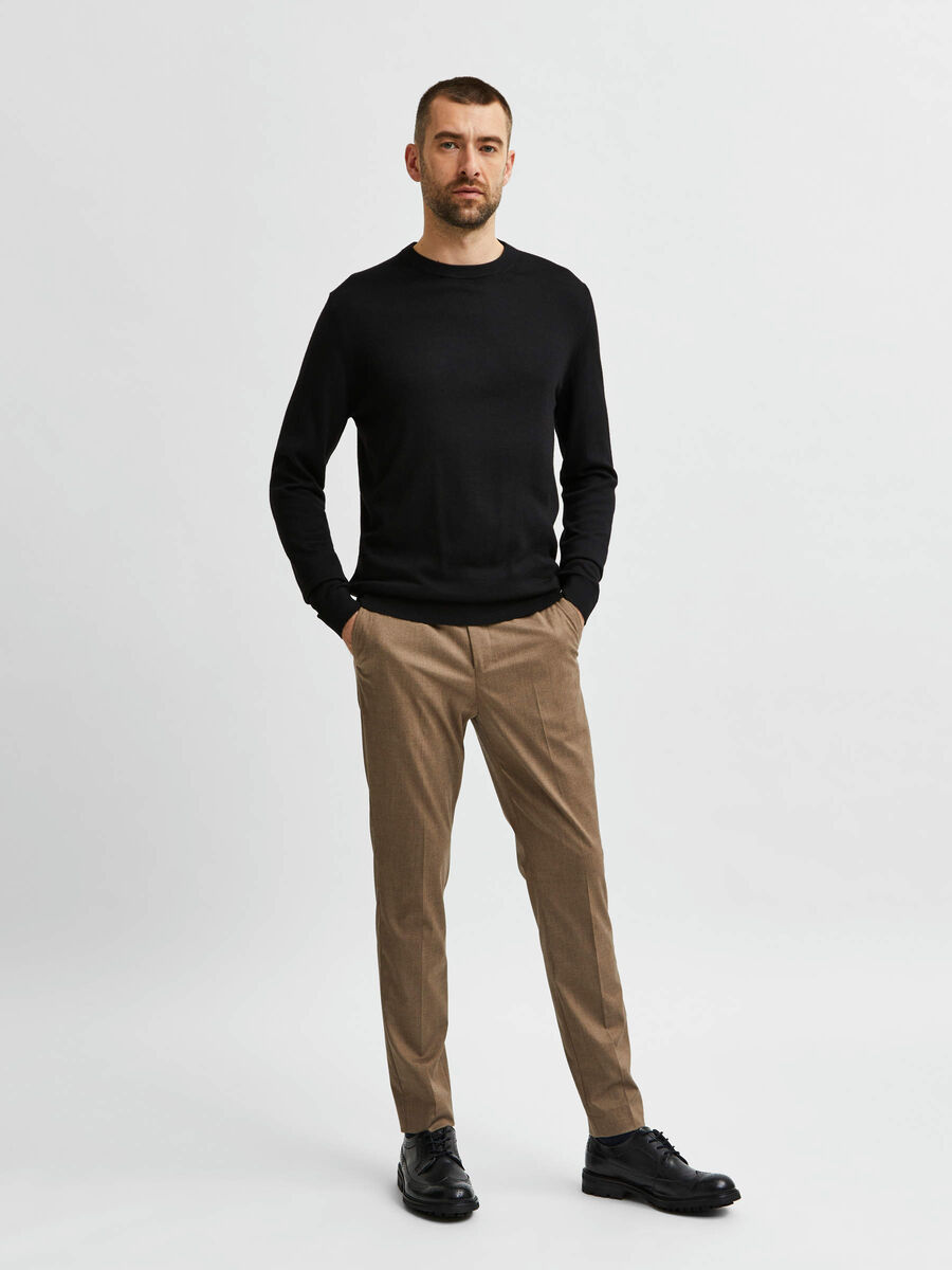 Selected LANGE MOUWEN SWEATER, Black, highres - 16079772_Black_005.jpg