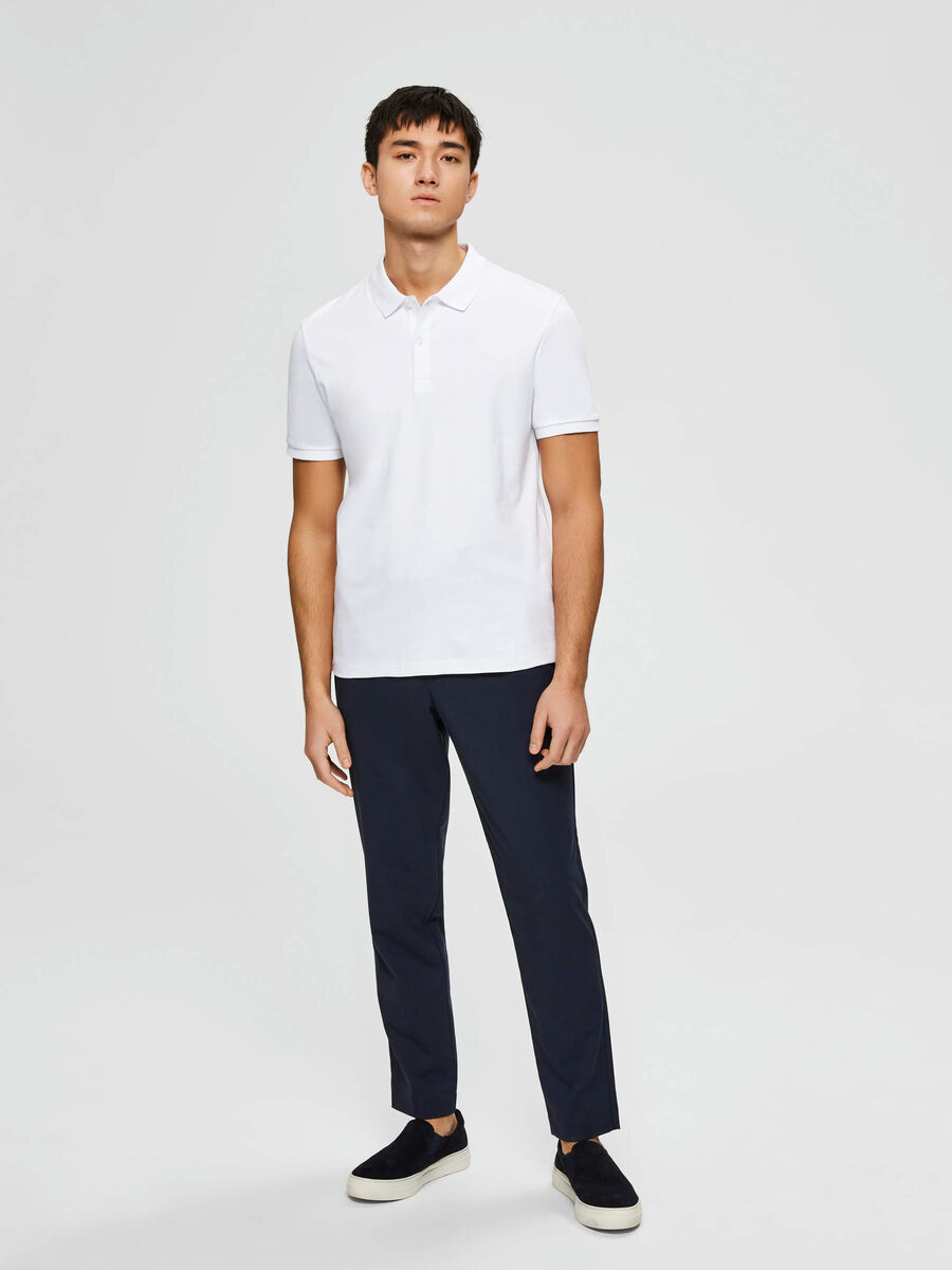 Selected KURZÄRMELIGES POLO SHIRT, Bright White, highres - 16072841_BrightWhite_005.jpg