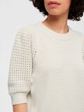 Selected SHORT-SLEEVED KNITTED TOP, Birch, highres - 16089627_Birch_006.jpg