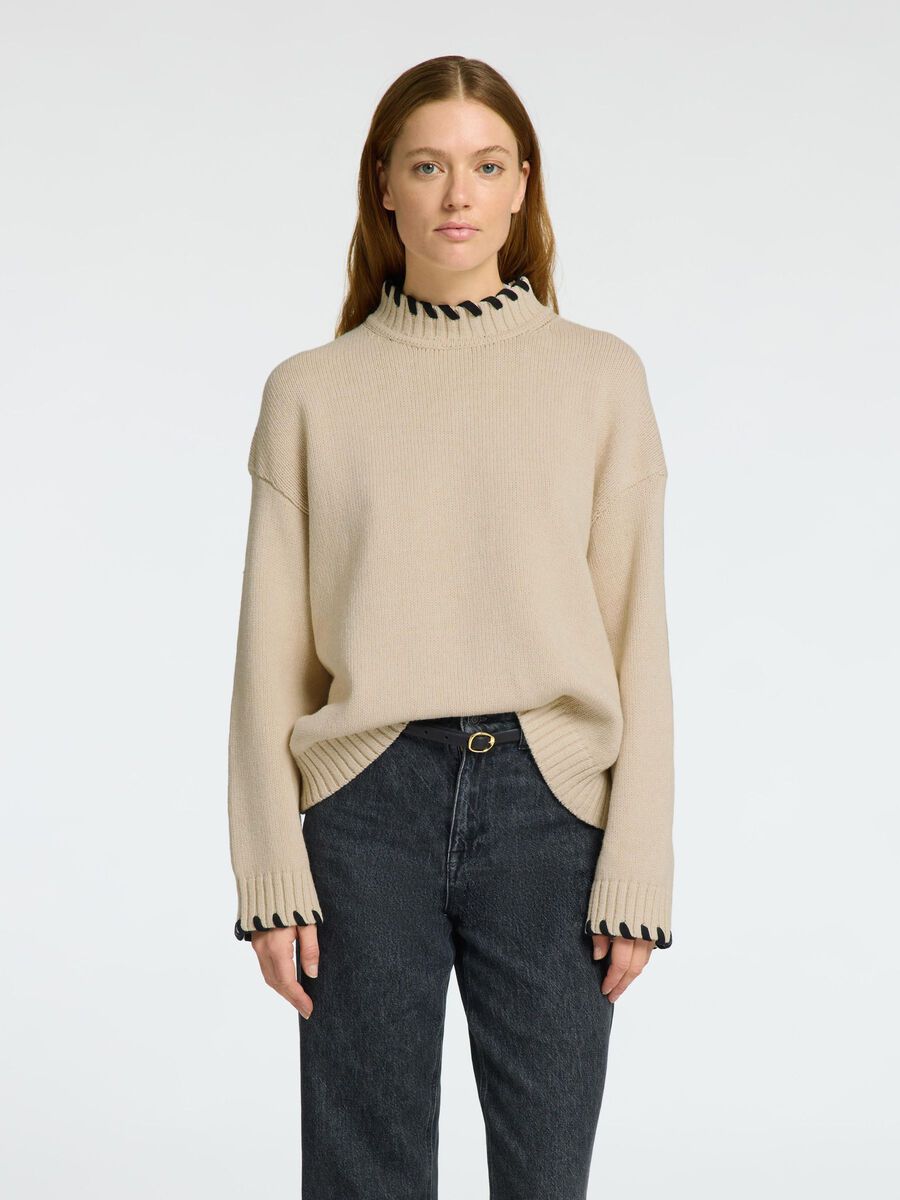 Selected LONG SLEEVED HIGH-NECK JUMPER, Birch, highres - 16096548_Birch_1174075_003.jpg