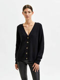 Selected KNITTED KNITTED CARDIGAN, Black, highres - 16082276_Black_003.jpg