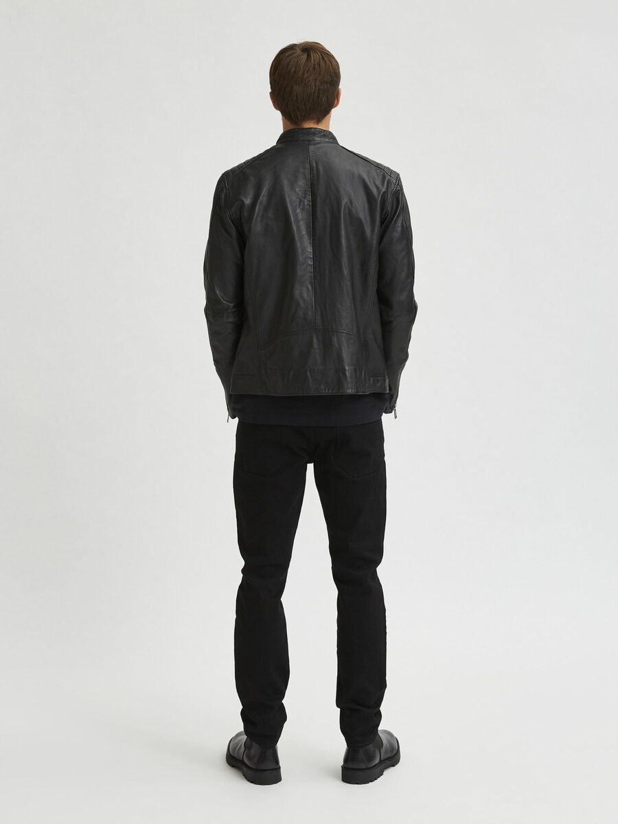 Racer leather jacket | Selected
