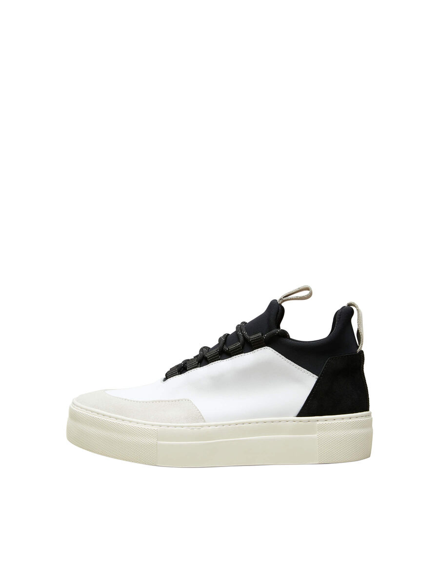 Selected LEDER SNEAKERS, White, highres - 16066882_White_001.jpg