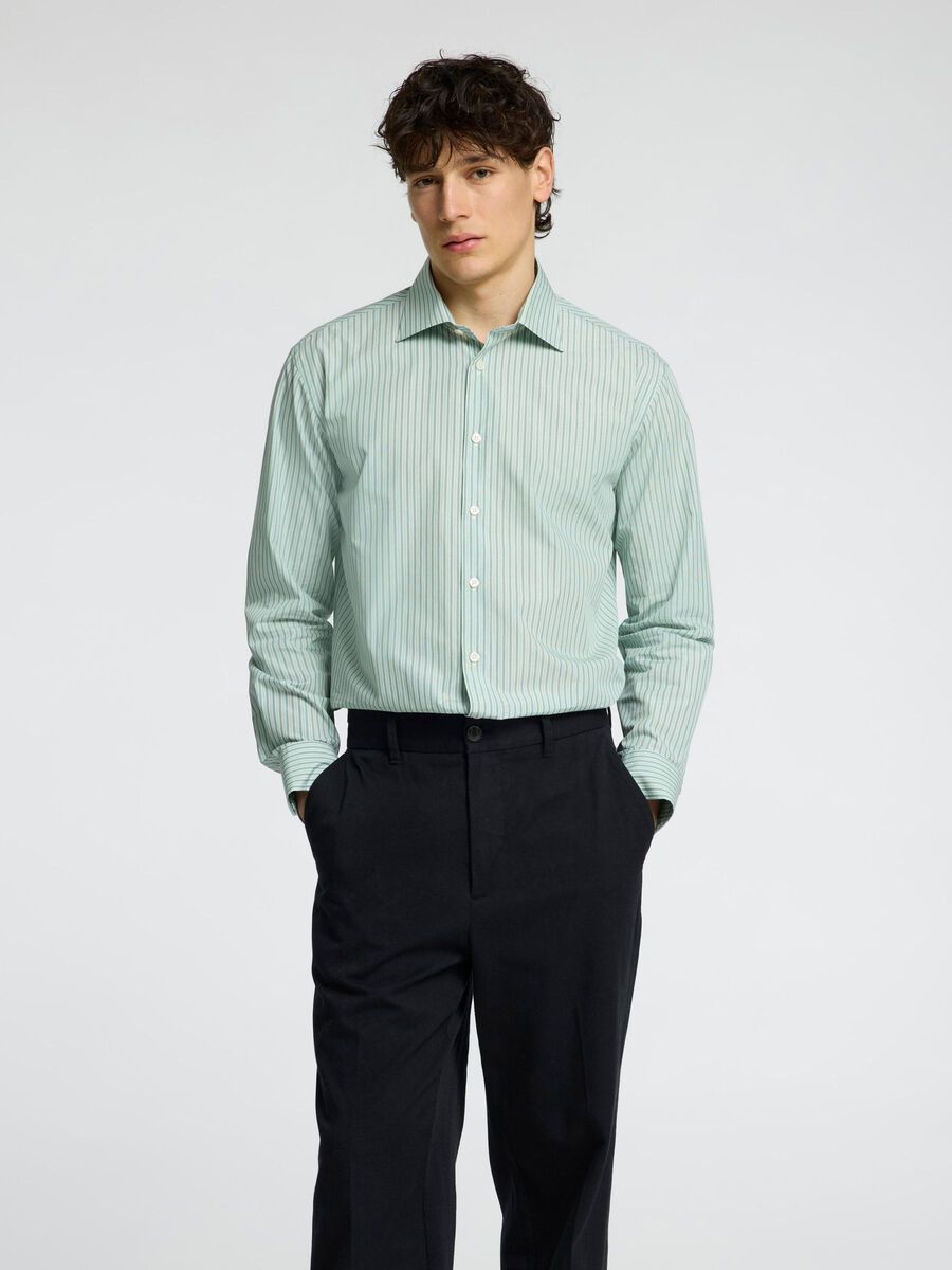 Selected 100% COTTON SHIRT, Iceberg Green, highres - 16096881_IcebergGreen_1165655_003.jpg