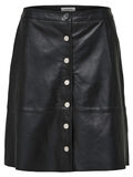 Selected LAMB - LEATHER SKIRT, Black, highres - 16066840_Black_001.jpg