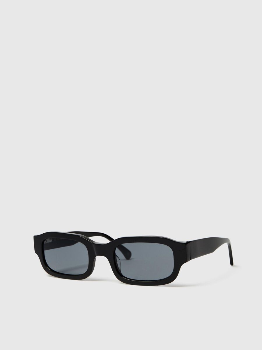 Selected SQUARE FRAME SUNGLASSES, Black, highres - 16097342_Black_005.jpg