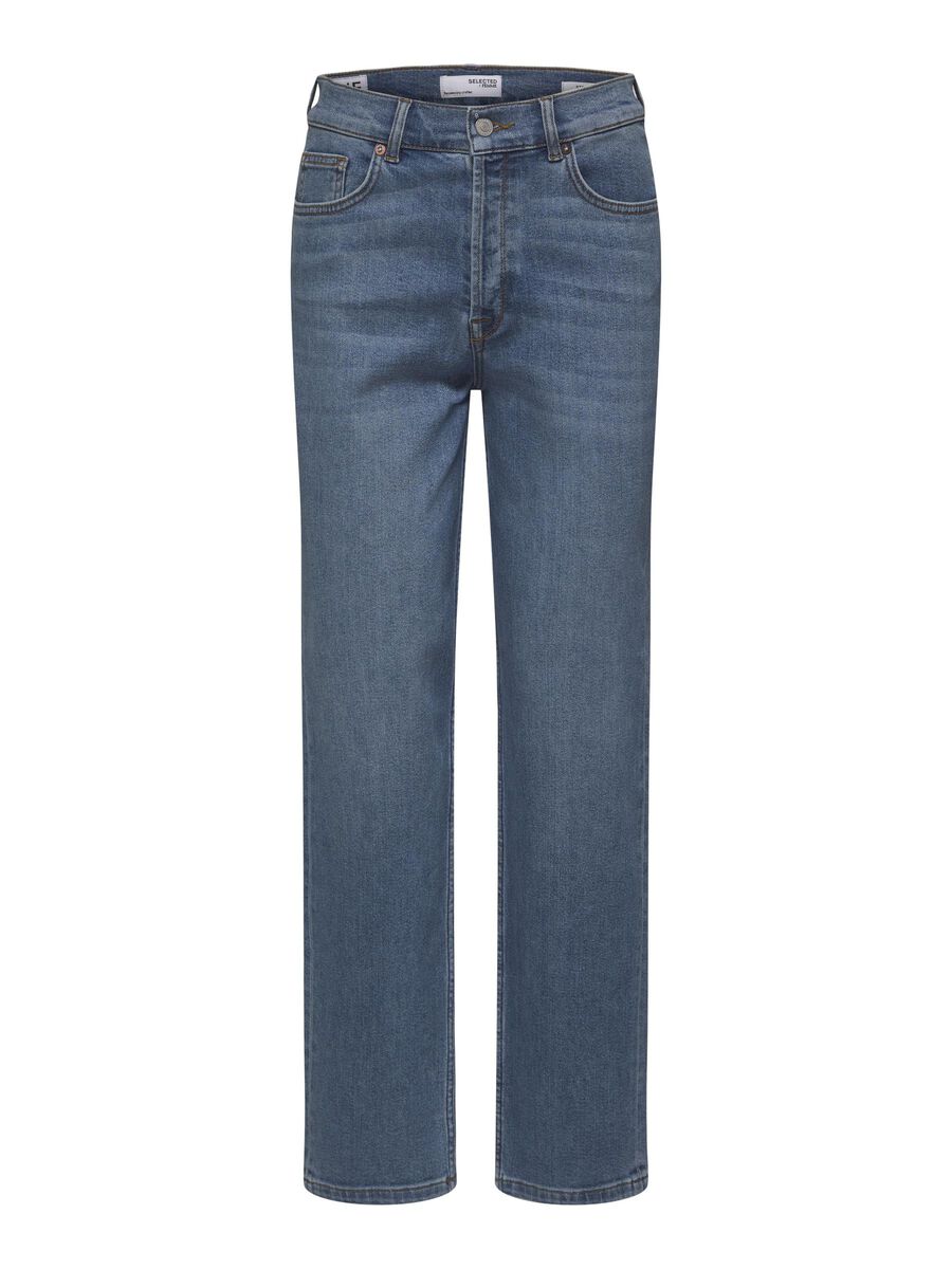 Straight Fit Jeans, Medium Blue