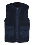 Selected TRYKKNAPP FLEECE VEST, Sky Captain, highres - 16080365_SkyCaptain_001.jpg