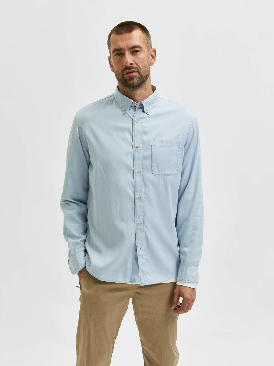 Selected SOFT TENCEL™ LYOCELL SHIRT, Celestial Blue, highres - 16077348_CelestialBlue_003.jpg