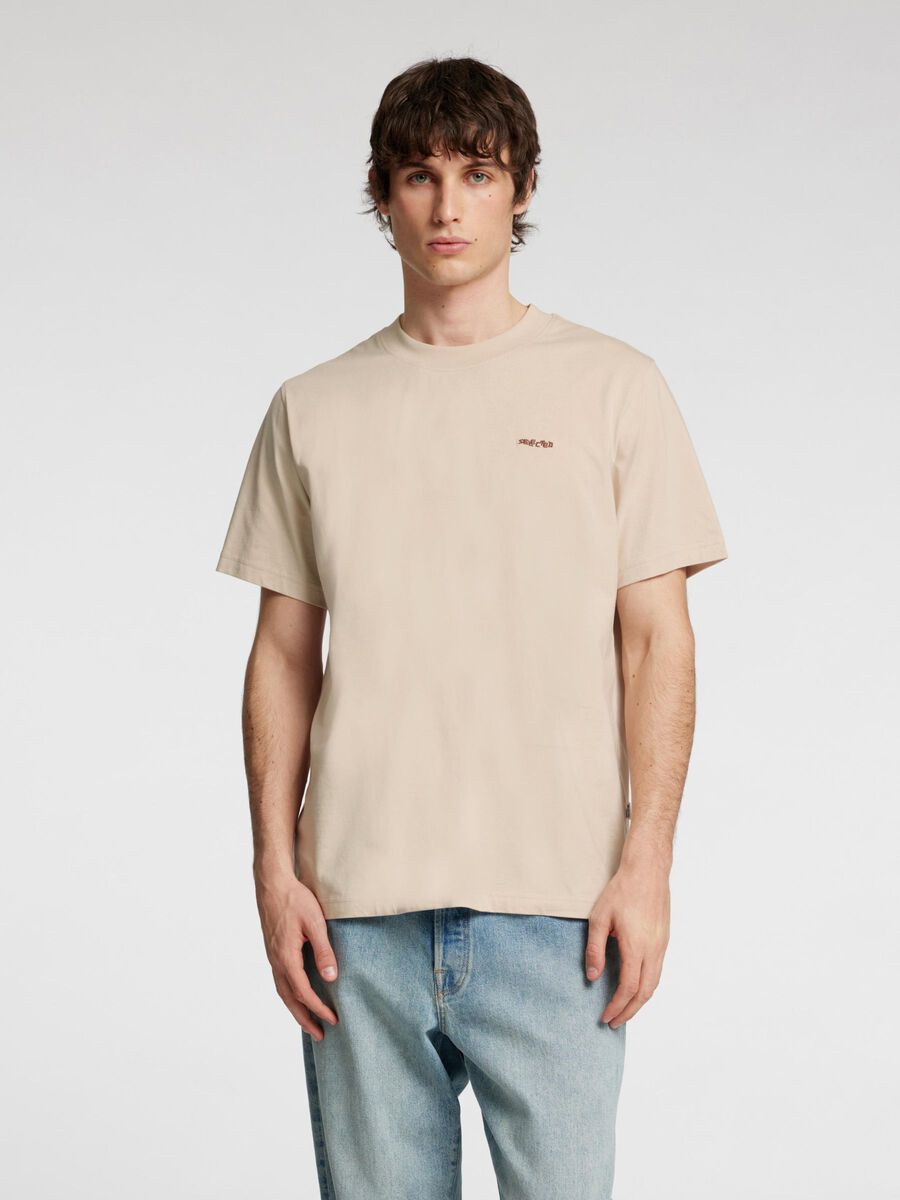 Selected BRODERIE T-SHIRT, Oatmeal, highres - 16096779_Oatmeal_003.jpg