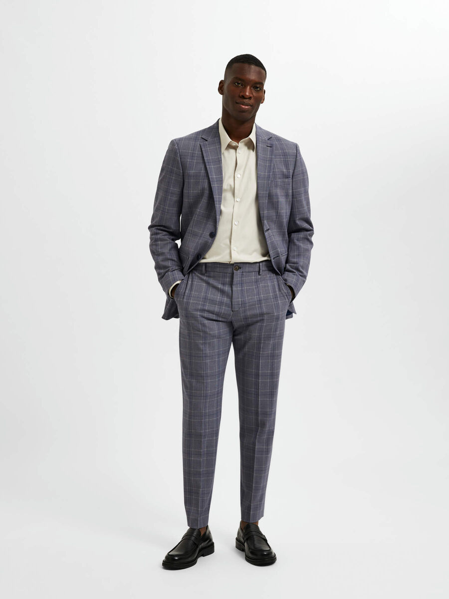 Selected CHECKED TROUSERS, Insignia Blue, highres - 16087808_InsigniaBlue_985992_005.jpg