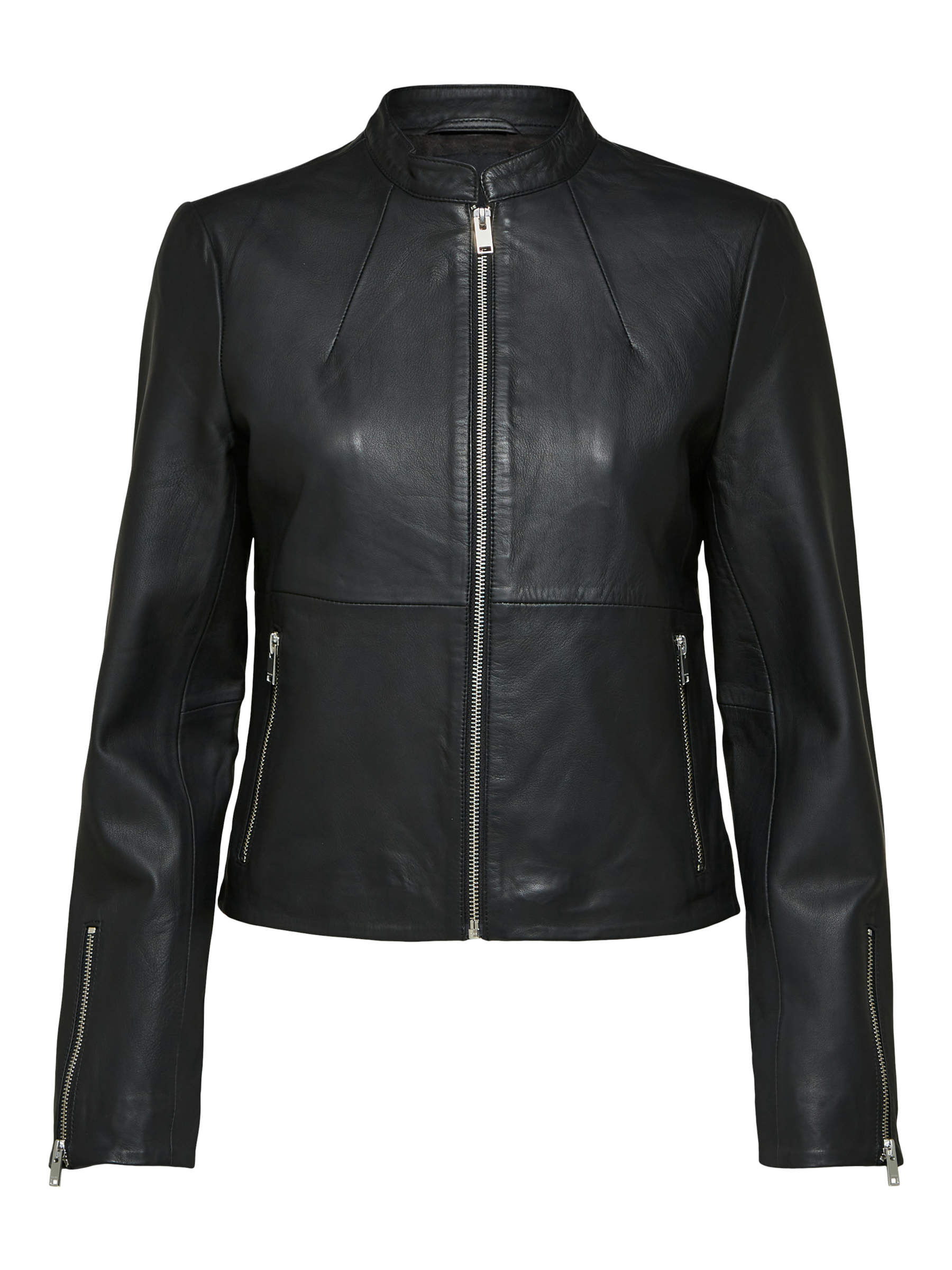 curve leather jacket