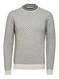 Selected JACQUARD PATTERN KNITTED PULLOVER, Oatmeal, highres - 16080990_Oatmeal_877759_001.jpg