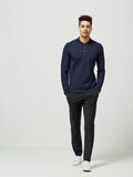 Selected LONG SLEEVED - POLO SHIRT, Dark Sapphire, highres - 16055779_DarkSapphire_005.jpg