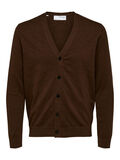Selected PIMA COTTON CARDIGAN, Shaved Chocolate, highres - 16079571_ShavedChocolate_001.jpg