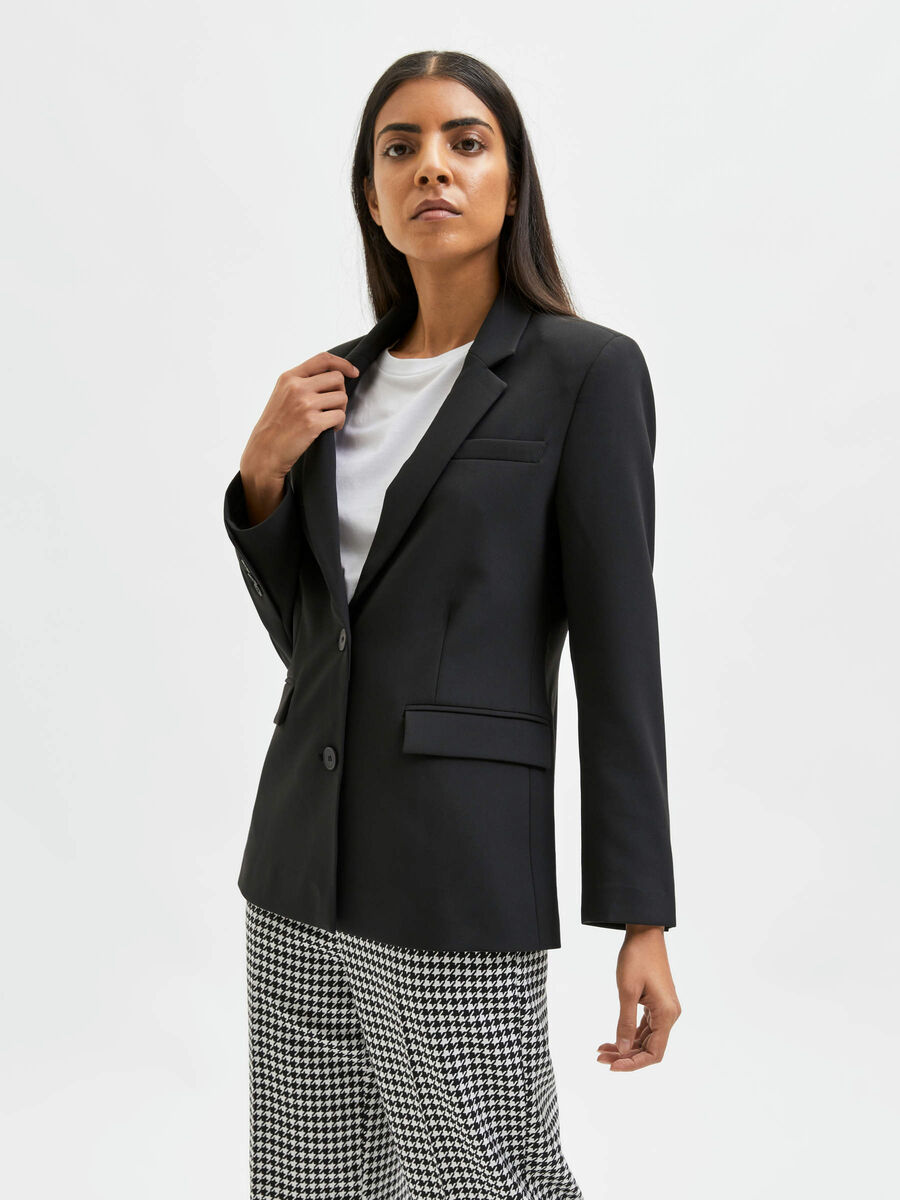 Selected KLASSISK ENKELTRADET BLAZER, Black, highres - 16084406_Black_003.jpg