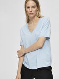 Selected V-NECK T-SHIRT, Cashmere Blue, highres - 16065132_CashmereBlue_008.jpg