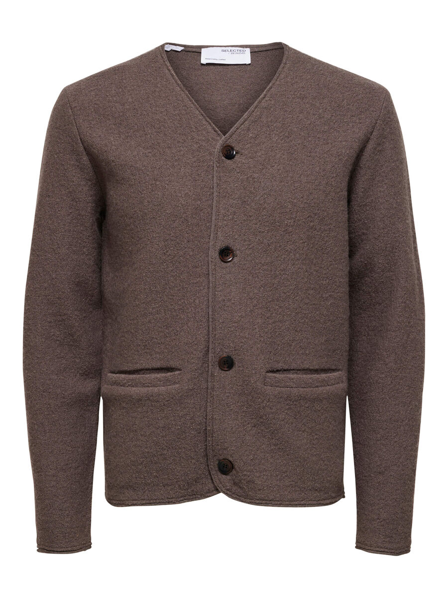 Selected WOOL CARDIGAN, Morel, highres - 16088546_Morel_001.jpg