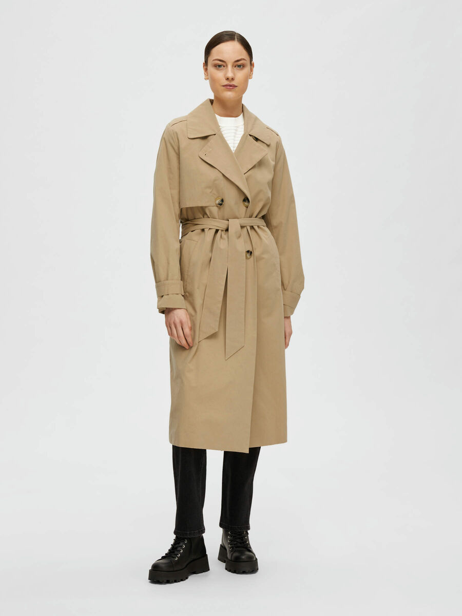 RAN 長め select item Leather trench coat