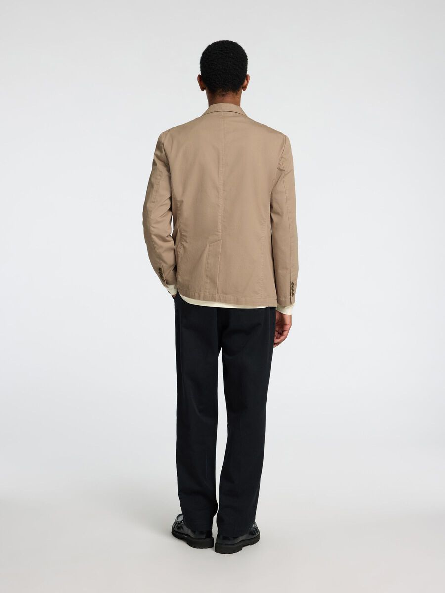 Selected 100% COTTON BLAZER, Chinchilla, highres - 16096399_Chinchilla_004.jpg