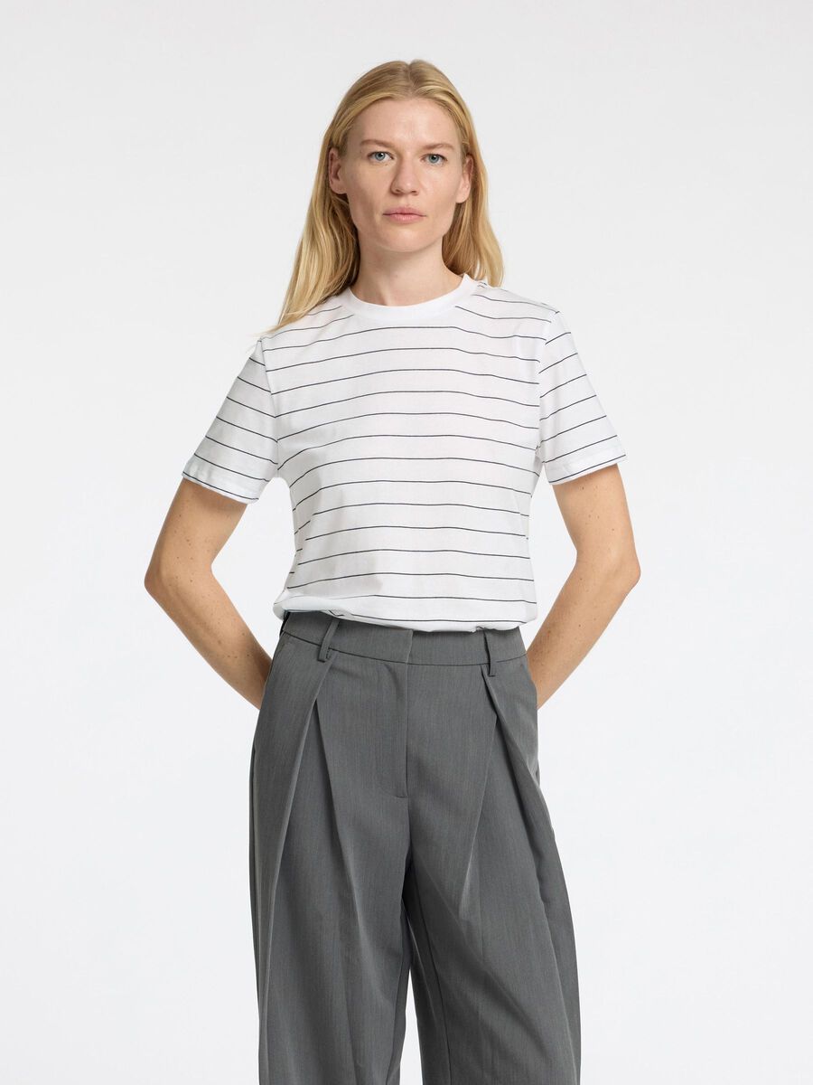 Selected STRIPED COTTON T-SHIRT, Bright White, highres - 16097179_BrightWhite_1193963_003.jpg