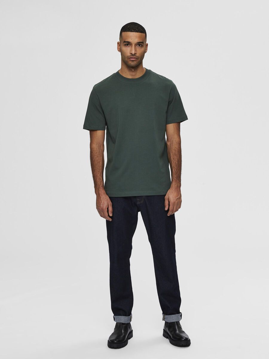 Selected KORTE MOUW RELAXED FIT T-SHIRT, Sycamore, highres - 16077385_Sycamore_005.jpg