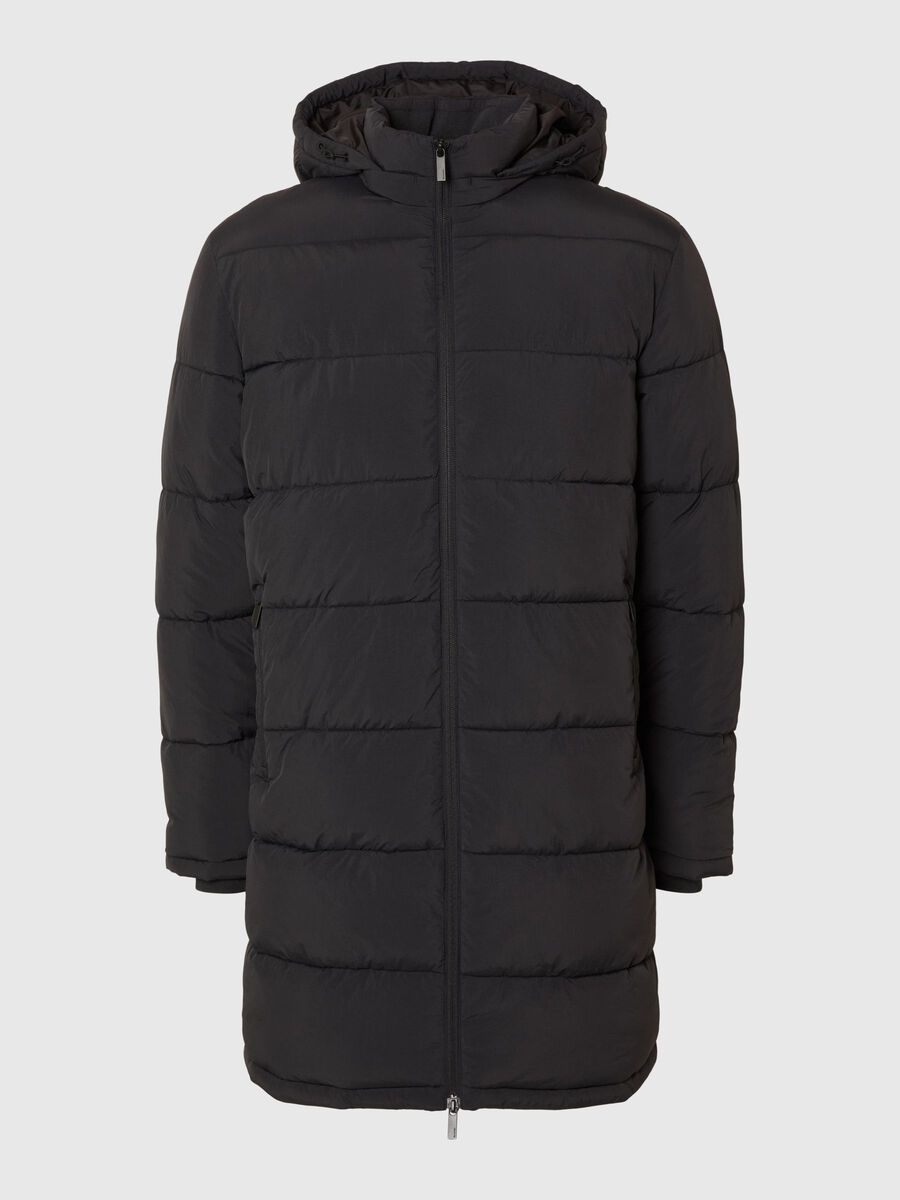 Selected DISEÑO LARGO CHAQUETA ACOLCHADA, Black, highres - 16089959_Black_001.jpg