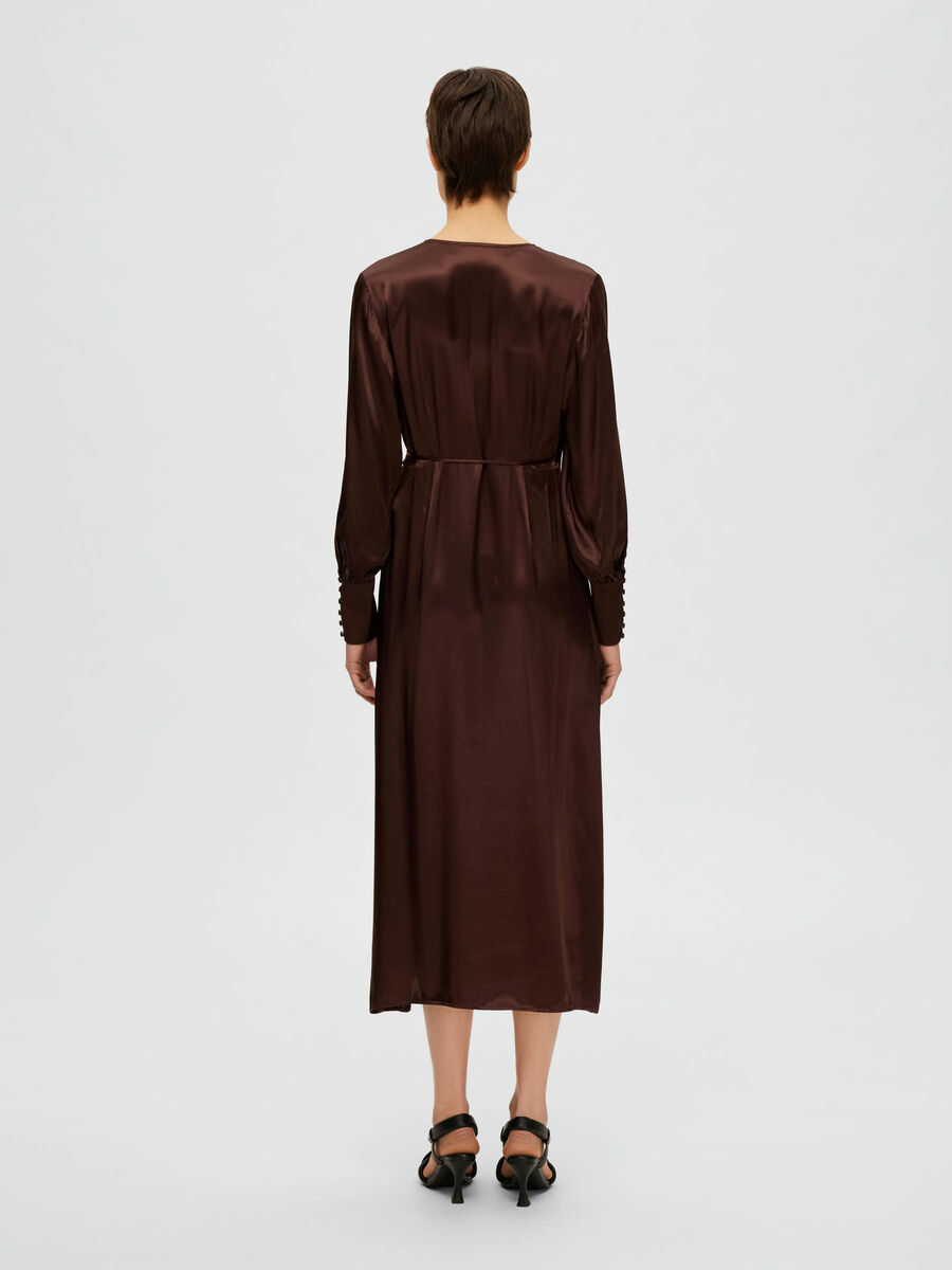 Selected SATIN WRAP DRESS, Java, highres - 16086410_Java_004.jpg