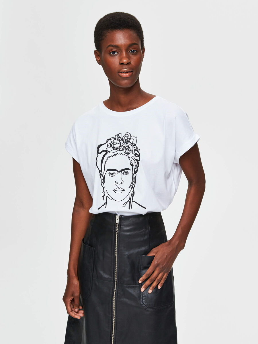 Selected FRIDA KAHLO PRINT - T-SHIRT, White, highres - 16075658_White_809274_003.jpg